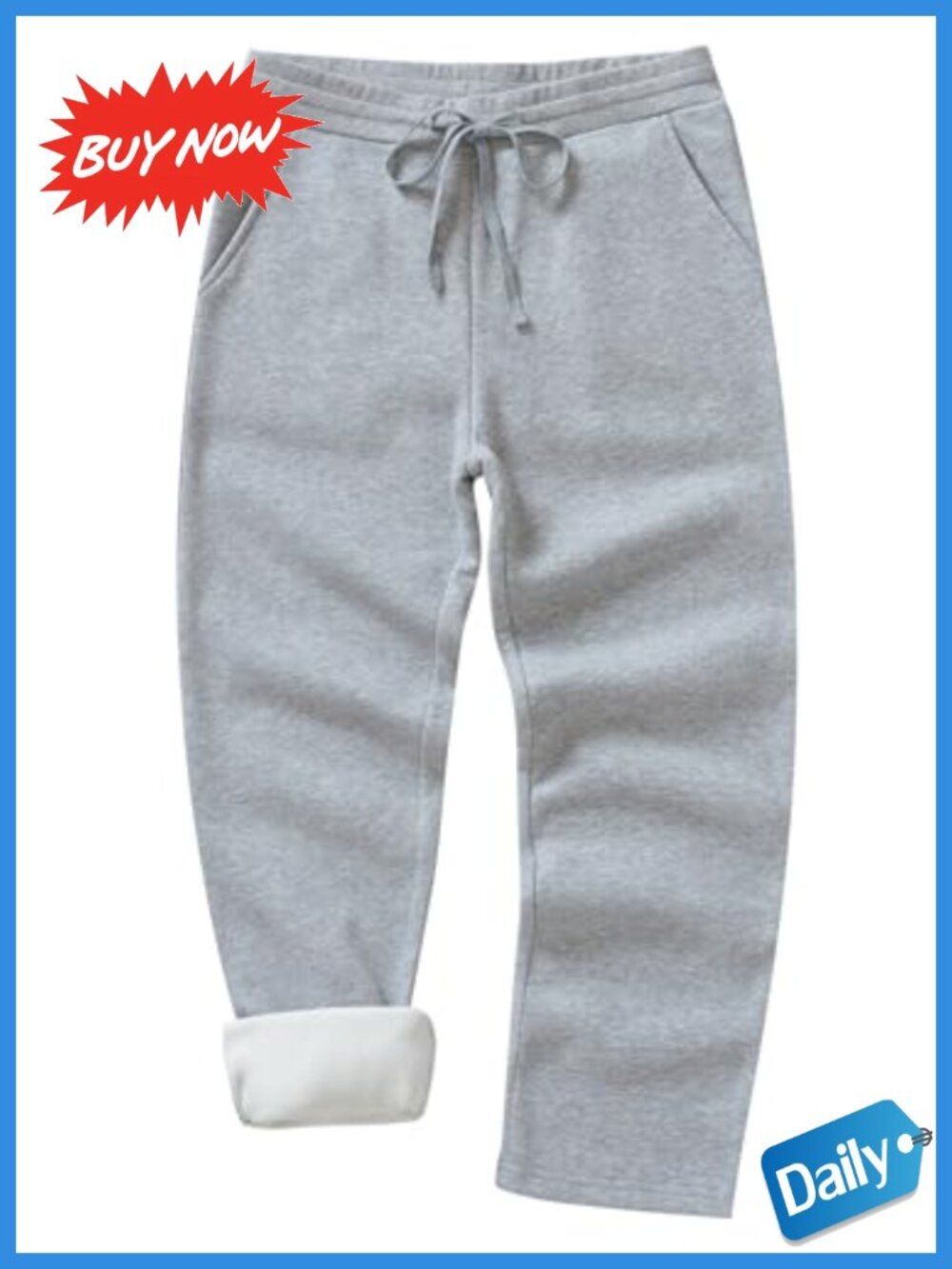 Petite Fleece Sweatpants Sherpa Lined Winter Warm Pants